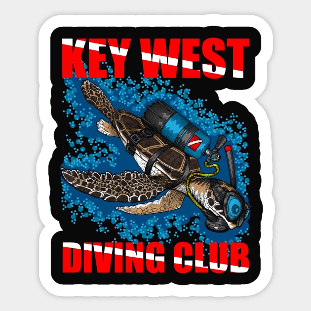 Key West Dive Club Sticker by inkninja